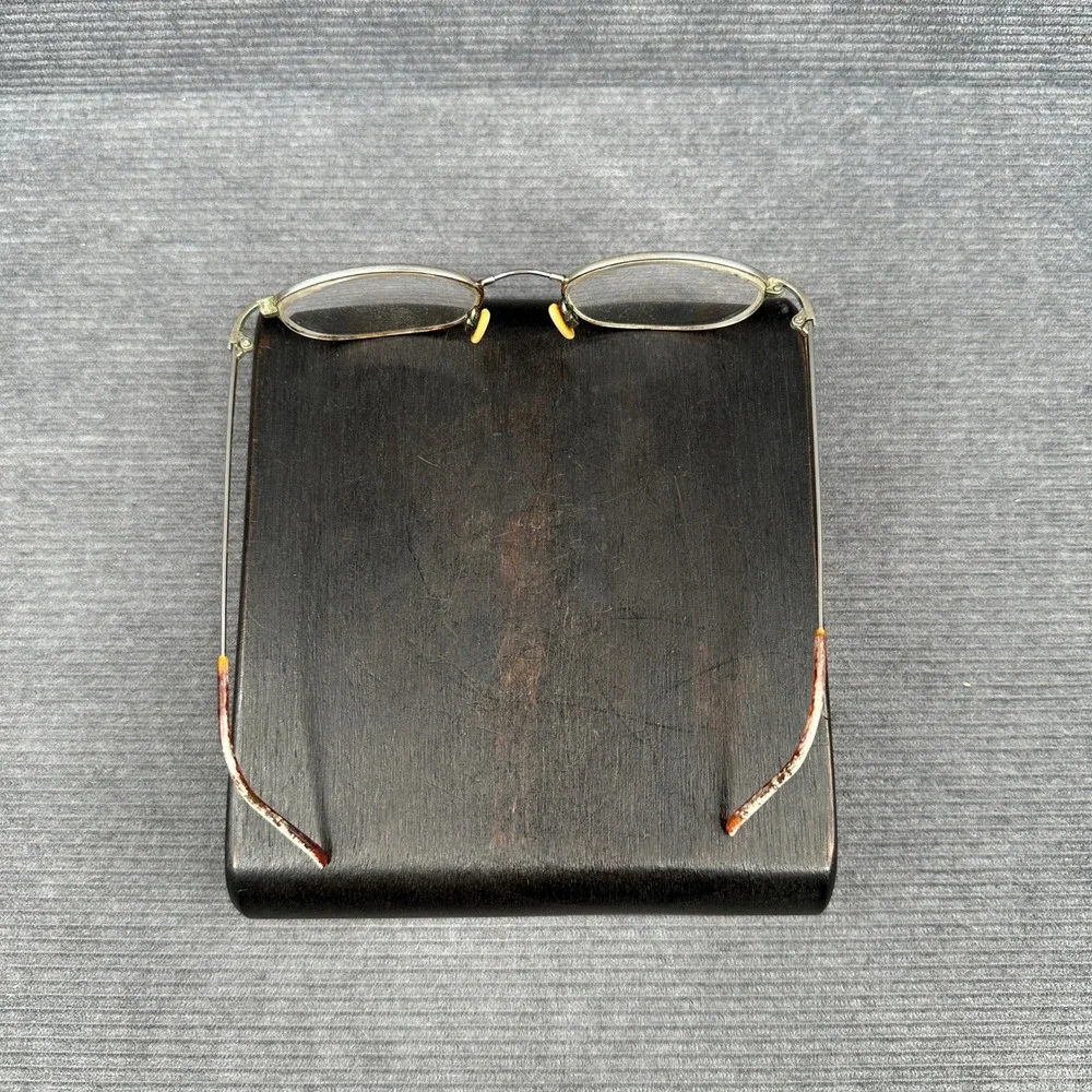 Vintage Oval Wire Frame Eyeglasses Metallic Minimalist Restoration Project
